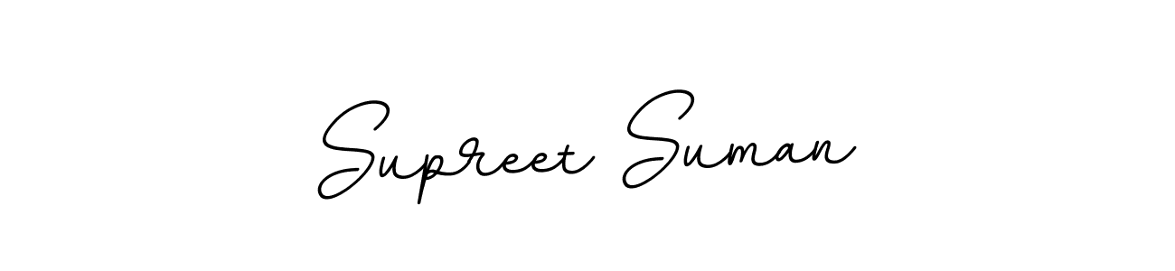 Design your own signature with our free online signature maker. With this signature software, you can create a handwritten (BallpointsItalic-DORy9) signature for name Supreet Suman. Supreet Suman signature style 11 images and pictures png