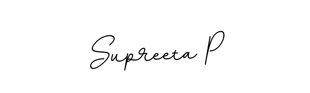 Design your own signature with our free online signature maker. With this signature software, you can create a handwritten (BallpointsItalic-DORy9) signature for name Supreeta P. Supreeta P signature style 11 images and pictures png