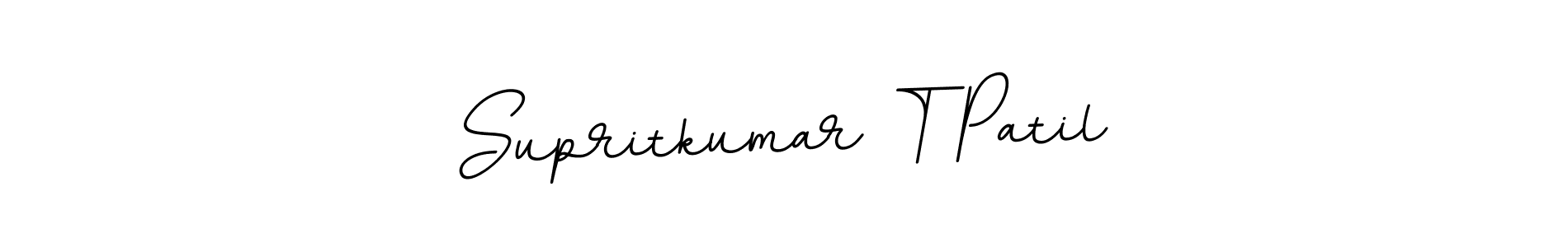 Make a beautiful signature design for name Supritkumar T Patil. With this signature (BallpointsItalic-DORy9) style, you can create a handwritten signature for free. Supritkumar T Patil signature style 11 images and pictures png