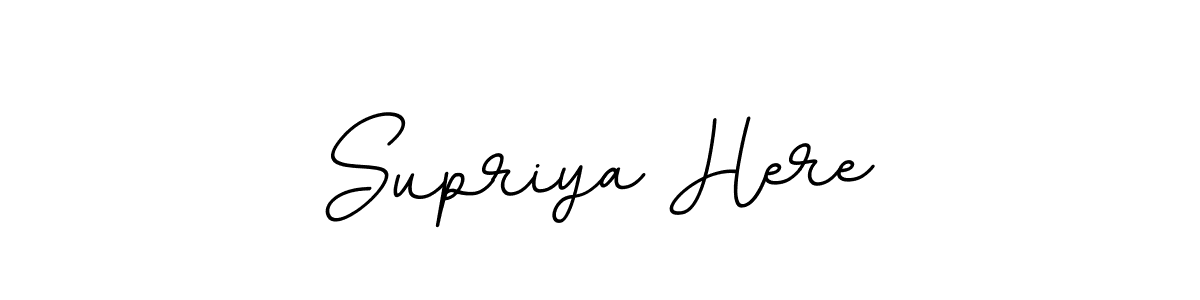 Use a signature maker to create a handwritten signature online. With this signature software, you can design (BallpointsItalic-DORy9) your own signature for name Supriya Here. Supriya Here signature style 11 images and pictures png