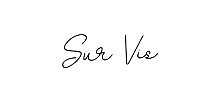 How to make Sur Vis name signature. Use BallpointsItalic-DORy9 style for creating short signs online. This is the latest handwritten sign. Sur Vis signature style 11 images and pictures png