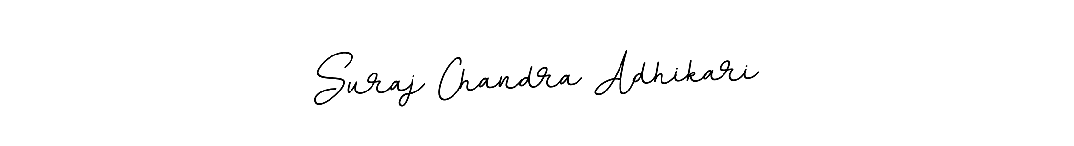 Make a beautiful signature design for name Suraj Chandra Adhikari. With this signature (BallpointsItalic-DORy9) style, you can create a handwritten signature for free. Suraj Chandra Adhikari signature style 11 images and pictures png