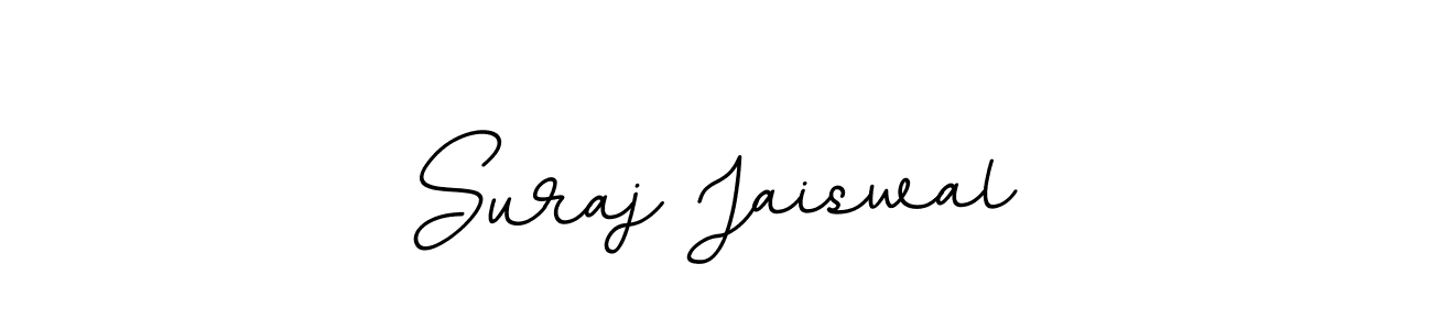 Create a beautiful signature design for name Suraj Jaiswal. With this signature (BallpointsItalic-DORy9) fonts, you can make a handwritten signature for free. Suraj Jaiswal signature style 11 images and pictures png