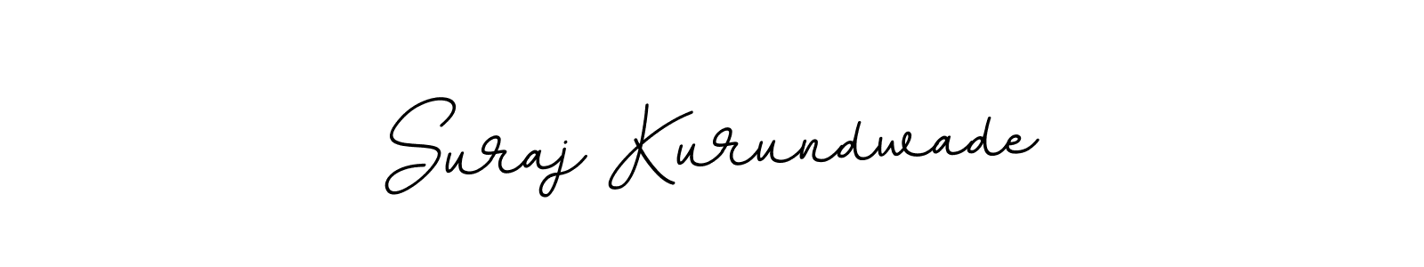 How to make Suraj Kurundwade name signature. Use BallpointsItalic-DORy9 style for creating short signs online. This is the latest handwritten sign. Suraj Kurundwade signature style 11 images and pictures png