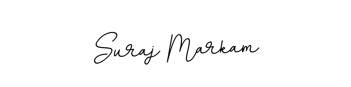 You should practise on your own different ways (BallpointsItalic-DORy9) to write your name (Suraj Markam) in signature. don't let someone else do it for you. Suraj Markam signature style 11 images and pictures png