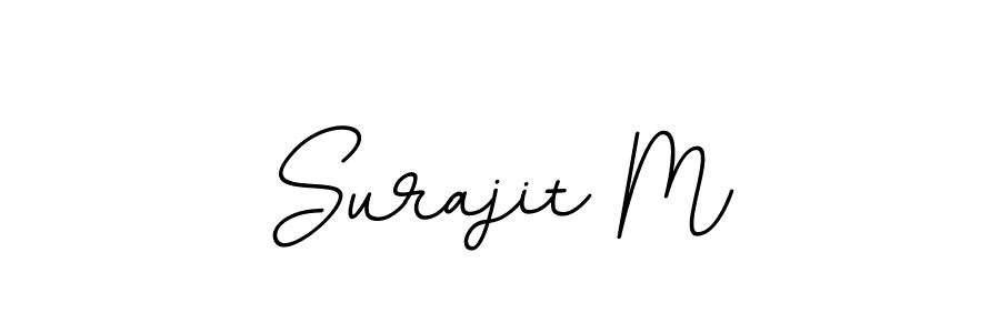 Design your own signature with our free online signature maker. With this signature software, you can create a handwritten (BallpointsItalic-DORy9) signature for name Surajit M. Surajit M signature style 11 images and pictures png