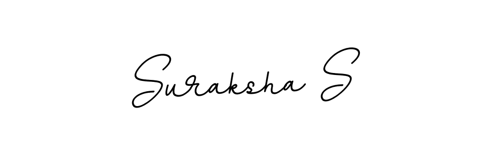 Create a beautiful signature design for name Suraksha S. With this signature (BallpointsItalic-DORy9) fonts, you can make a handwritten signature for free. Suraksha S signature style 11 images and pictures png