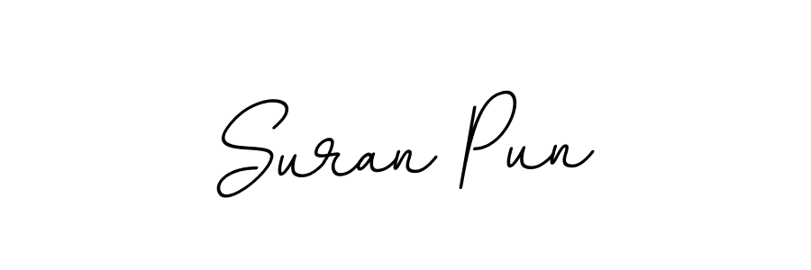 You should practise on your own different ways (BallpointsItalic-DORy9) to write your name (Suran Pun) in signature. don't let someone else do it for you. Suran Pun signature style 11 images and pictures png