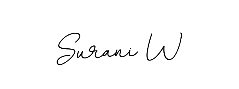 Make a beautiful signature design for name Surani W. With this signature (BallpointsItalic-DORy9) style, you can create a handwritten signature for free. Surani W signature style 11 images and pictures png