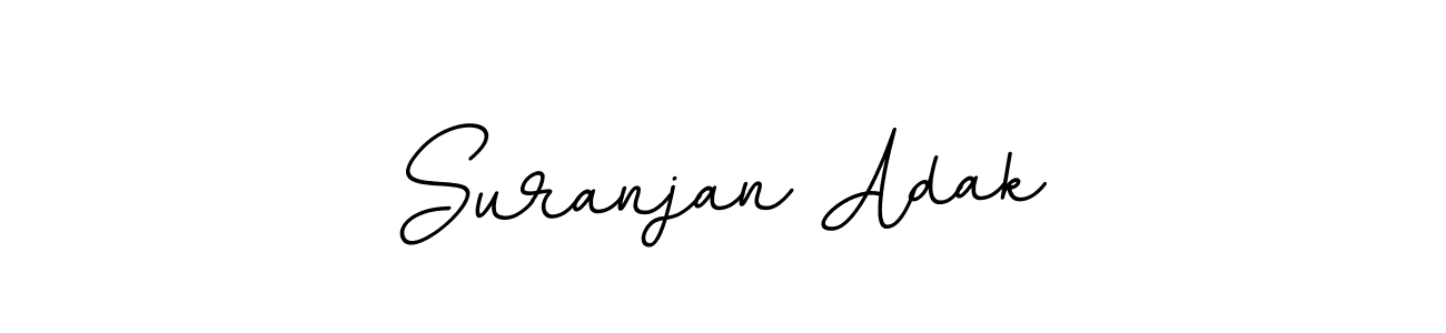 Make a beautiful signature design for name Suranjan Adak. With this signature (BallpointsItalic-DORy9) style, you can create a handwritten signature for free. Suranjan Adak signature style 11 images and pictures png