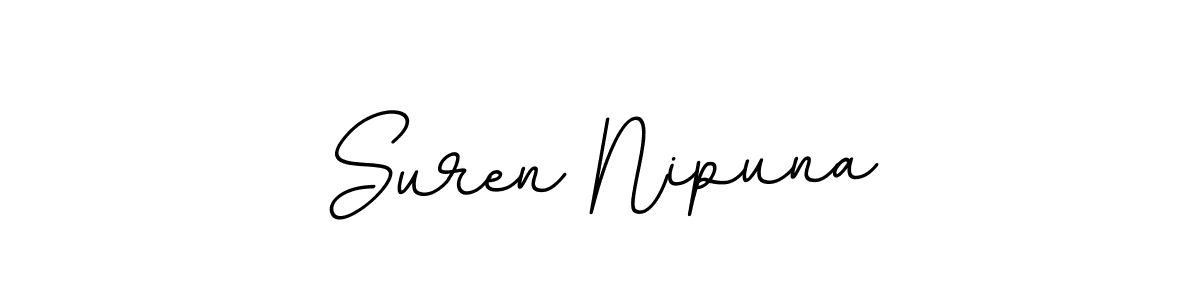 How to make Suren Nipuna name signature. Use BallpointsItalic-DORy9 style for creating short signs online. This is the latest handwritten sign. Suren Nipuna signature style 11 images and pictures png