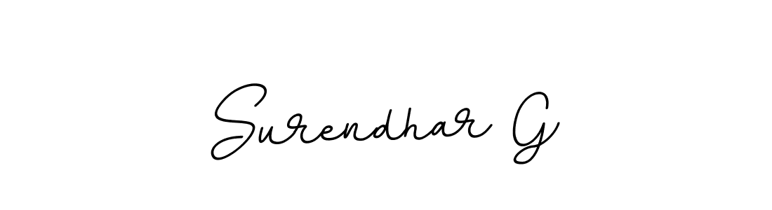 The best way (BallpointsItalic-DORy9) to make a short signature is to pick only two or three words in your name. The name Surendhar G include a total of six letters. For converting this name. Surendhar G signature style 11 images and pictures png