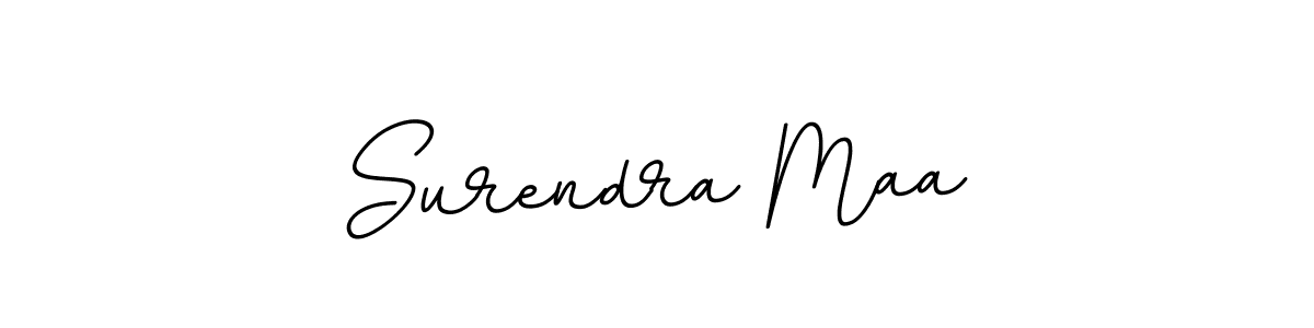 How to make Surendra Maa name signature. Use BallpointsItalic-DORy9 style for creating short signs online. This is the latest handwritten sign. Surendra Maa signature style 11 images and pictures png