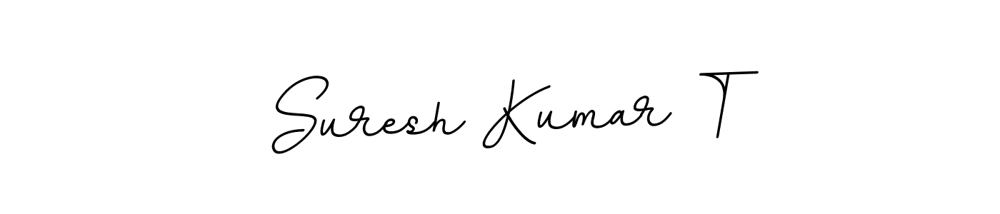The best way (BallpointsItalic-DORy9) to make a short signature is to pick only two or three words in your name. The name Suresh Kumar T include a total of six letters. For converting this name. Suresh Kumar T signature style 11 images and pictures png