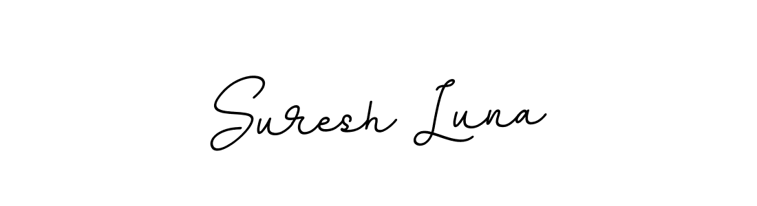 Create a beautiful signature design for name Suresh Luna. With this signature (BallpointsItalic-DORy9) fonts, you can make a handwritten signature for free. Suresh Luna signature style 11 images and pictures png