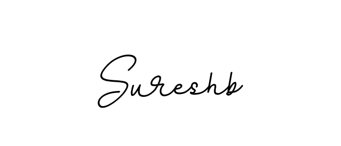 Make a beautiful signature design for name Sureshb. With this signature (BallpointsItalic-DORy9) style, you can create a handwritten signature for free. Sureshb signature style 11 images and pictures png