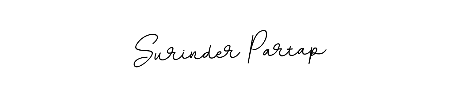 Make a beautiful signature design for name Surinder Partap. With this signature (BallpointsItalic-DORy9) style, you can create a handwritten signature for free. Surinder Partap signature style 11 images and pictures png