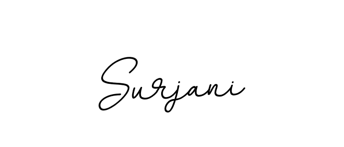 Create a beautiful signature design for name Surjani. With this signature (BallpointsItalic-DORy9) fonts, you can make a handwritten signature for free. Surjani signature style 11 images and pictures png