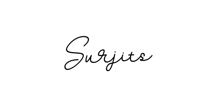 Create a beautiful signature design for name Surjits. With this signature (BallpointsItalic-DORy9) fonts, you can make a handwritten signature for free. Surjits signature style 11 images and pictures png