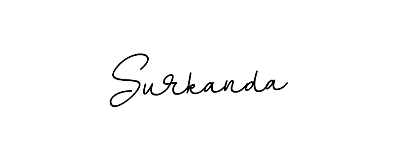 Use a signature maker to create a handwritten signature online. With this signature software, you can design (BallpointsItalic-DORy9) your own signature for name Surkanda. Surkanda signature style 11 images and pictures png