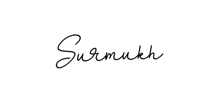 Use a signature maker to create a handwritten signature online. With this signature software, you can design (BallpointsItalic-DORy9) your own signature for name Surmukh. Surmukh signature style 11 images and pictures png
