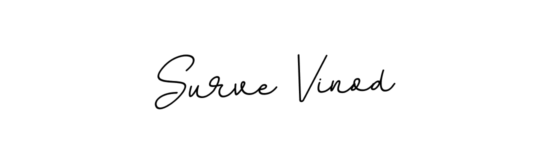 How to make Surve Vinod name signature. Use BallpointsItalic-DORy9 style for creating short signs online. This is the latest handwritten sign. Surve Vinod signature style 11 images and pictures png