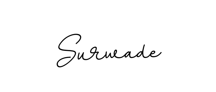 How to make Surwade name signature. Use BallpointsItalic-DORy9 style for creating short signs online. This is the latest handwritten sign. Surwade signature style 11 images and pictures png