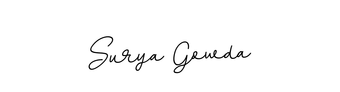 Create a beautiful signature design for name Surya Gowda. With this signature (BallpointsItalic-DORy9) fonts, you can make a handwritten signature for free. Surya Gowda signature style 11 images and pictures png