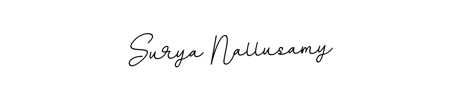 Make a beautiful signature design for name Surya Nallusamy. With this signature (BallpointsItalic-DORy9) style, you can create a handwritten signature for free. Surya Nallusamy signature style 11 images and pictures png