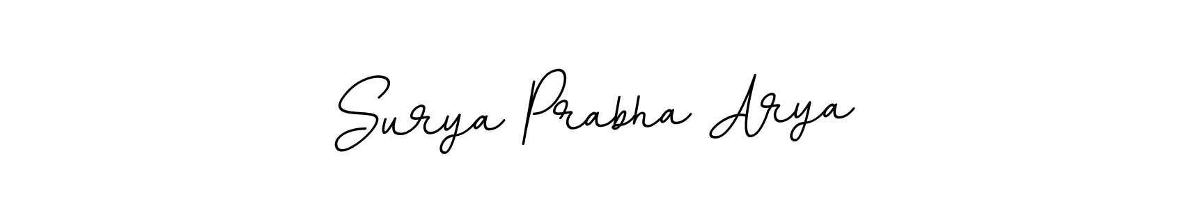 You should practise on your own different ways (BallpointsItalic-DORy9) to write your name (Surya Prabha Arya) in signature. don't let someone else do it for you. Surya Prabha Arya signature style 11 images and pictures png