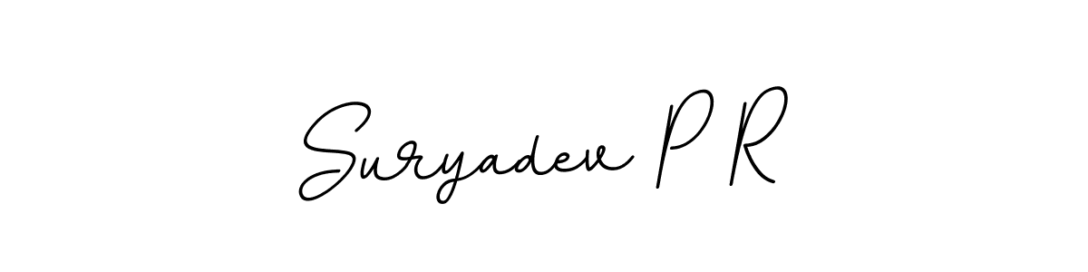 Create a beautiful signature design for name Suryadev P R. With this signature (BallpointsItalic-DORy9) fonts, you can make a handwritten signature for free. Suryadev P R signature style 11 images and pictures png