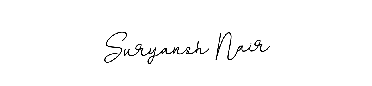 Create a beautiful signature design for name Suryansh Nair. With this signature (BallpointsItalic-DORy9) fonts, you can make a handwritten signature for free. Suryansh Nair signature style 11 images and pictures png