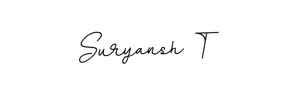 How to make Suryansh T name signature. Use BallpointsItalic-DORy9 style for creating short signs online. This is the latest handwritten sign. Suryansh T signature style 11 images and pictures png