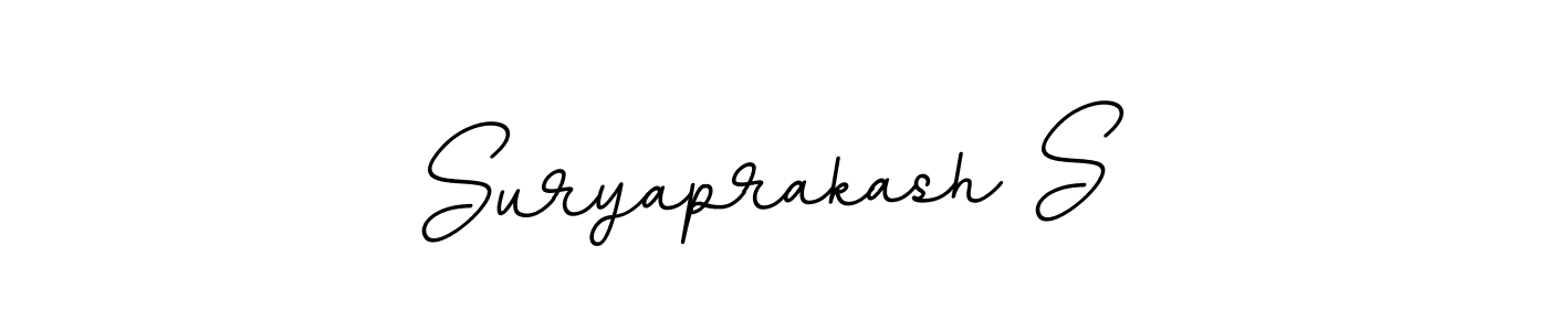 Make a beautiful signature design for name Suryaprakash S. With this signature (BallpointsItalic-DORy9) style, you can create a handwritten signature for free. Suryaprakash S signature style 11 images and pictures png