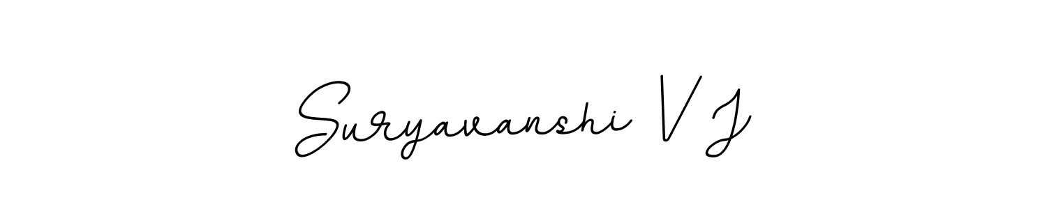 Design your own signature with our free online signature maker. With this signature software, you can create a handwritten (BallpointsItalic-DORy9) signature for name Suryavanshi V J. Suryavanshi V J signature style 11 images and pictures png