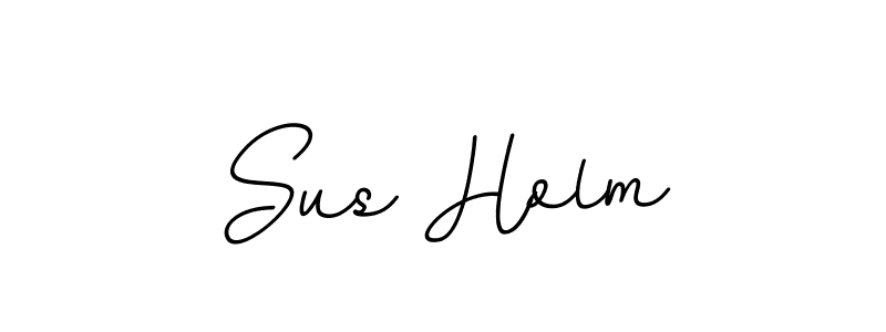 How to make Sus Holm name signature. Use BallpointsItalic-DORy9 style for creating short signs online. This is the latest handwritten sign. Sus Holm signature style 11 images and pictures png