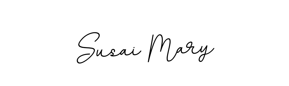 How to make Susai Mary name signature. Use BallpointsItalic-DORy9 style for creating short signs online. This is the latest handwritten sign. Susai Mary signature style 11 images and pictures png