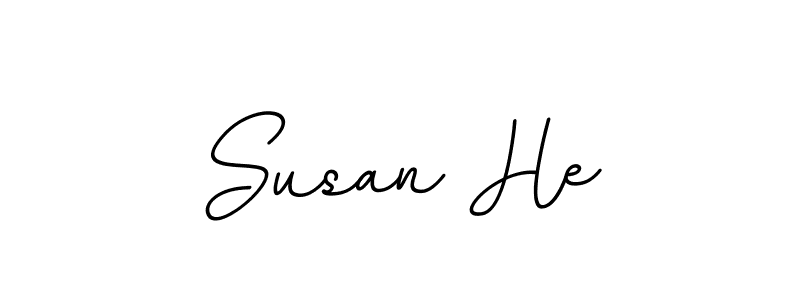 Make a beautiful signature design for name Susan He. With this signature (BallpointsItalic-DORy9) style, you can create a handwritten signature for free. Susan He signature style 11 images and pictures png