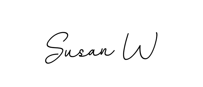 You should practise on your own different ways (BallpointsItalic-DORy9) to write your name (Susan W) in signature. don't let someone else do it for you. Susan W signature style 11 images and pictures png