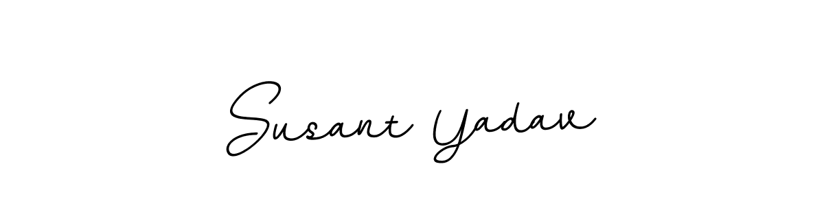 Use a signature maker to create a handwritten signature online. With this signature software, you can design (BallpointsItalic-DORy9) your own signature for name Susant Yadav. Susant Yadav signature style 11 images and pictures png