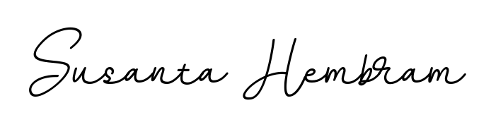 A stylish, flowing autograph style designed for name Susanta Hembram using BallpointsItalic-DORy9 typography. Perfect for digital creative projects. Susanta Hembram signature style 11 images and pictures png