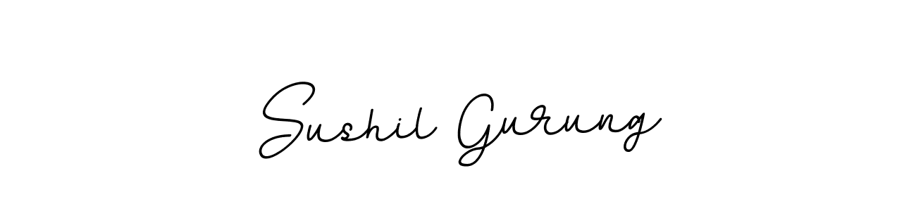 Make a beautiful signature design for name Sushil Gurung. With this signature (BallpointsItalic-DORy9) style, you can create a handwritten signature for free. Sushil Gurung signature style 11 images and pictures png