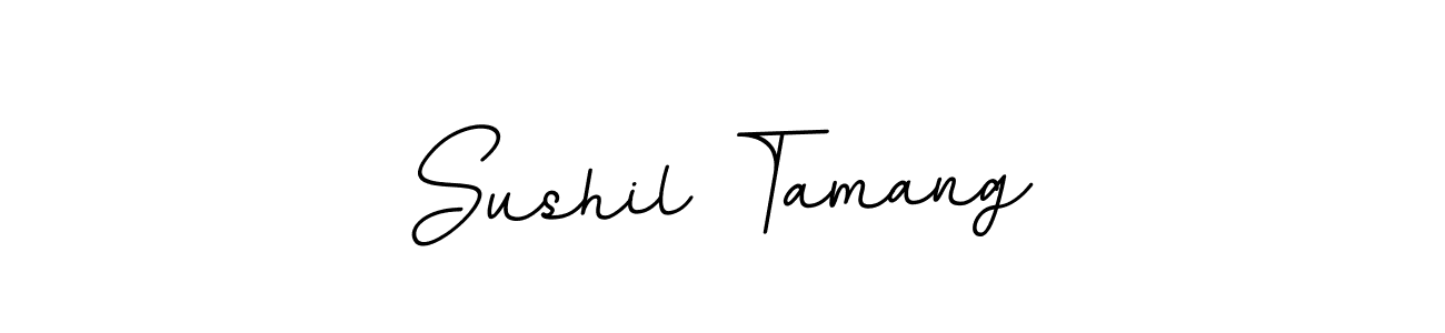 How to make Sushil Tamang name signature. Use BallpointsItalic-DORy9 style for creating short signs online. This is the latest handwritten sign. Sushil Tamang signature style 11 images and pictures png
