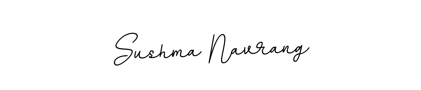 How to make Sushma Navrang name signature. Use BallpointsItalic-DORy9 style for creating short signs online. This is the latest handwritten sign. Sushma Navrang signature style 11 images and pictures png