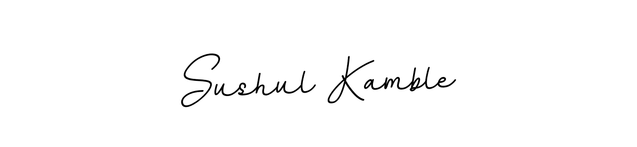 How to make Sushul Kamble name signature. Use BallpointsItalic-DORy9 style for creating short signs online. This is the latest handwritten sign. Sushul Kamble signature style 11 images and pictures png