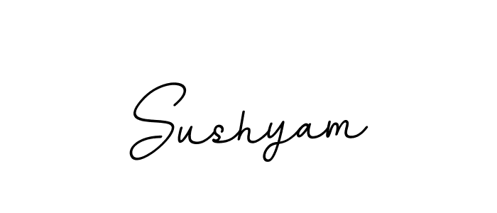 How to make Sushyam name signature. Use BallpointsItalic-DORy9 style for creating short signs online. This is the latest handwritten sign. Sushyam signature style 11 images and pictures png