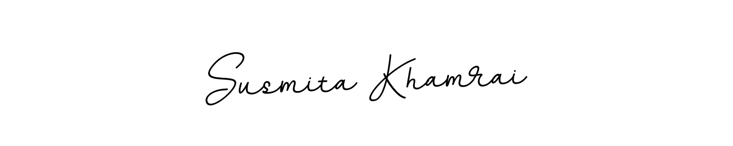 This is the best signature style for the Susmita Khamrai name. Also you like these signature font (BallpointsItalic-DORy9). Mix name signature. Susmita Khamrai signature style 11 images and pictures png