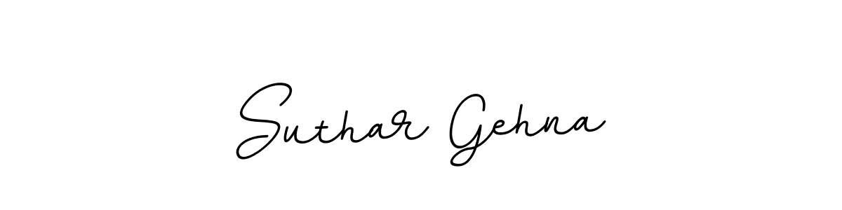 Create a beautiful signature design for name Suthar Gehna. With this signature (BallpointsItalic-DORy9) fonts, you can make a handwritten signature for free. Suthar Gehna signature style 11 images and pictures png