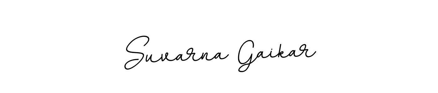 Make a beautiful signature design for name Suvarna Gaikar. With this signature (BallpointsItalic-DORy9) style, you can create a handwritten signature for free. Suvarna Gaikar signature style 11 images and pictures png