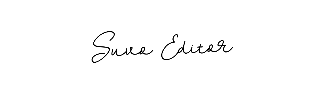 The best way (BallpointsItalic-DORy9) to make a short signature is to pick only two or three words in your name. The name Suvo Editor include a total of six letters. For converting this name. Suvo Editor signature style 11 images and pictures png